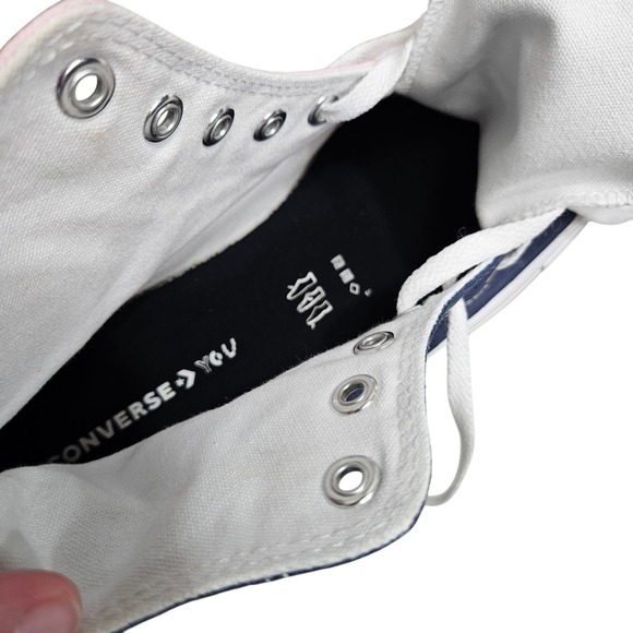 Converse Custom High Top Sneakers Pink Blue Colorblock Mens‎ Size 10.5 - Picture 2 of 10